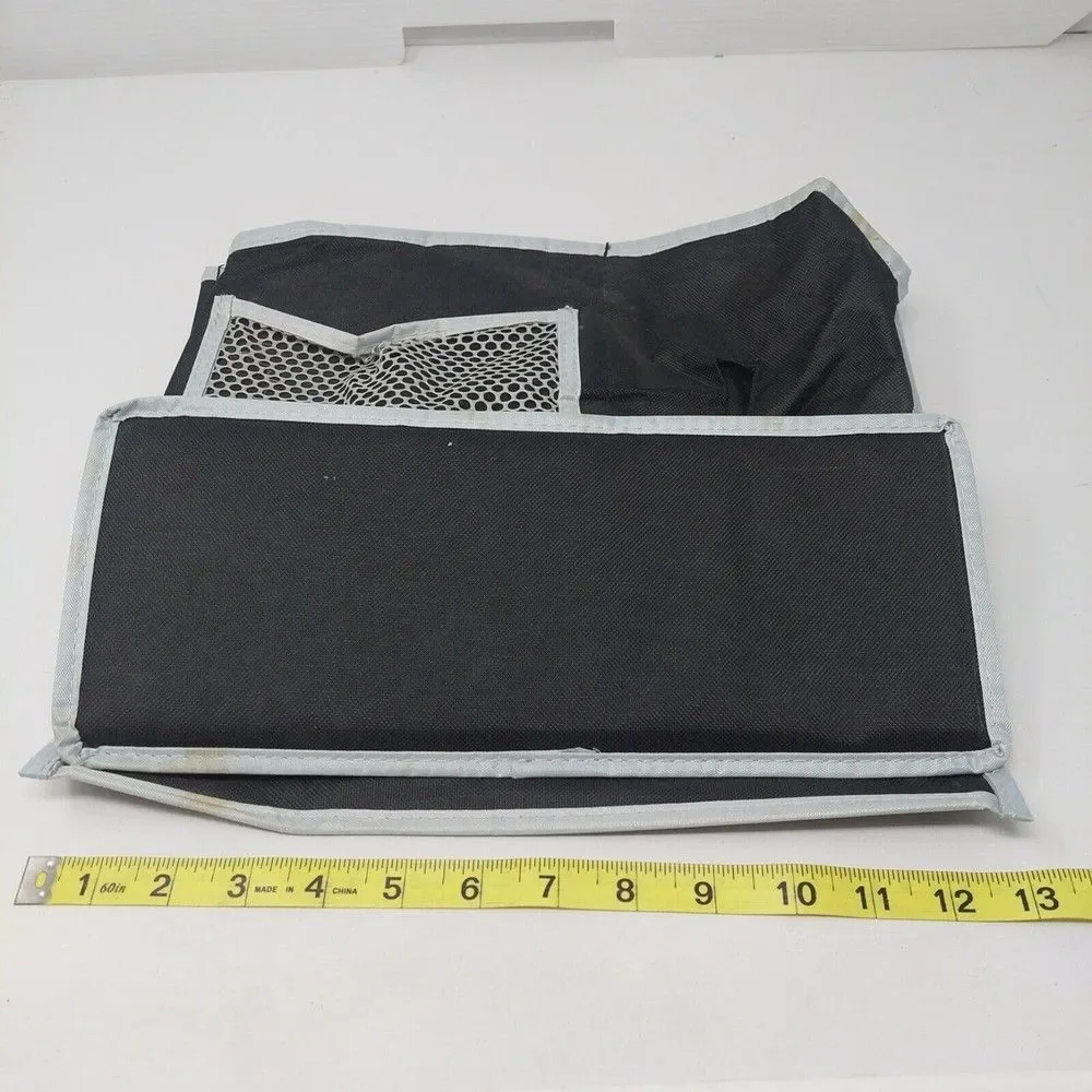 Bedside Caddy Black And Blue Organizer 4 Pockets Space Saving Storage Bag